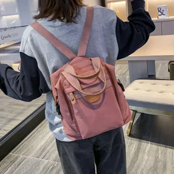 Summer New Japanese Backpack Ins Wind Solid Color Backpack Female Fashion Student Trend Korean Travel Bag 
Summer New Japanese Backpack Ins Wind Solid Color Backpack Female Fashion Student Trend Korean Travel Bag