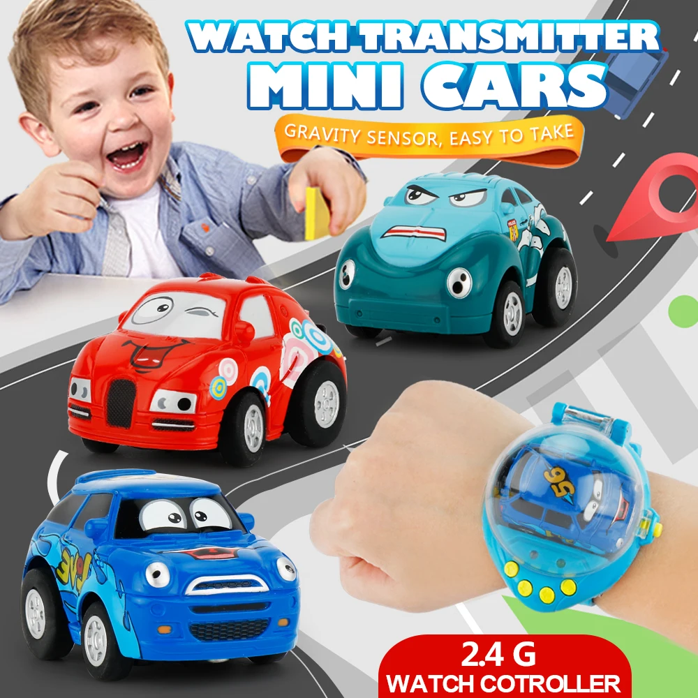 Remote Conrol Mini Cartoon Cars in Watch with Gravity Sensor 2.4G Rechargeable RC Smart Toy Cars for Kids Funny Boys Gifts
Remote Conrol Mini Cartoon Cars in Watch with Gravity Sensor 2.4G Rechargeable RC Smart Toy Cars for Kids Funny Boys Gifts