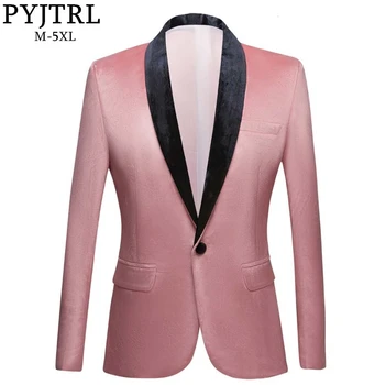 PYJTRL Men Shawl Lapel Peach Pink Velvet Slim Fit Blazers Wedding Groom Prom Dress Tuxdudo Coat Hombre Plus Size Suit Jacket 
PYJTRL Men Shawl Lapel Peach Pink Velvet Slim Fit Blazers Wedding Groom Prom Dress Tuxdudo Coat Hombre Plus Size Suit Jacket