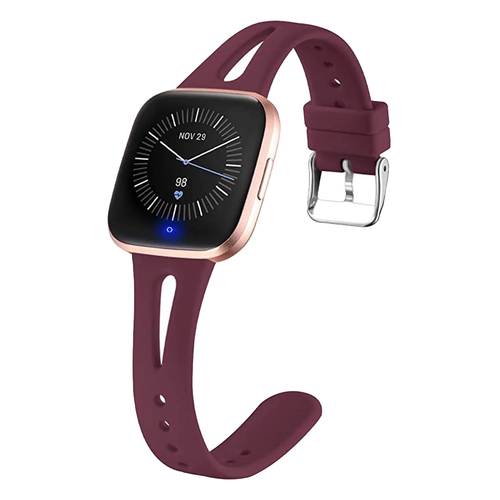 Ремешок для часов Fitbit Versa 2 тонкий треугольный Силиконовый браслет с отверстиями