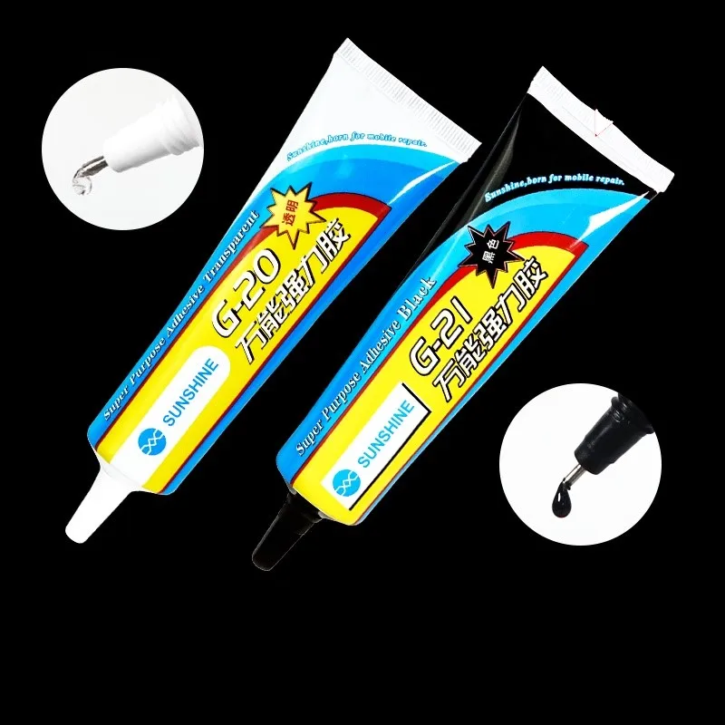 SUNSHINE G-20 transparent glue / G-21 black glue best 50ml multifunctional plastic glass touch screen mobile phone repair glue
SUNSHINE G-20 transparent glue / G-21 black glue best 50ml multifunctional plastic glass touch screen mobile phone repair glue