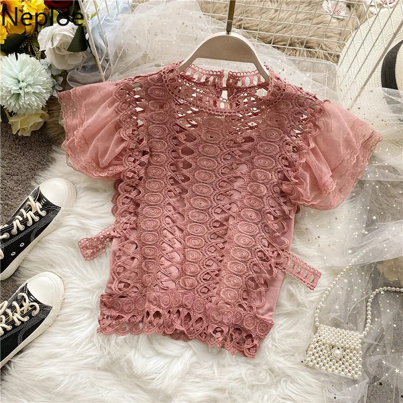 Neploe 2020 Summer Lace Hollow-out Shirt Sleeveless O-neck Korean Elegant Shirt Slim Fit Elegant Women Short Top Blusas 57764
Neploe 2020 Summer Lace Hollow-out Shirt Sleeveless O-neck Korean Elegant Shirt Slim Fit Elegant Women Short Top Blusas 57764