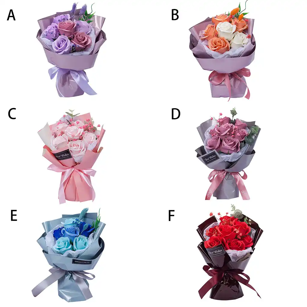 rose soap flower floral bouquet gift box for mothers day wedding