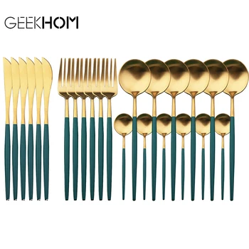 Dinnerware Set Stainless Steel Black Gold Cutlery Fork Spoon Knife Set Kitchen Kit Japanese Tableware Dinner Set
Dinnerware Set Stainless Steel Black Gold Cutlery Fork Spoon Knife Set Kitchen Kit Japanese Tableware Dinner Set