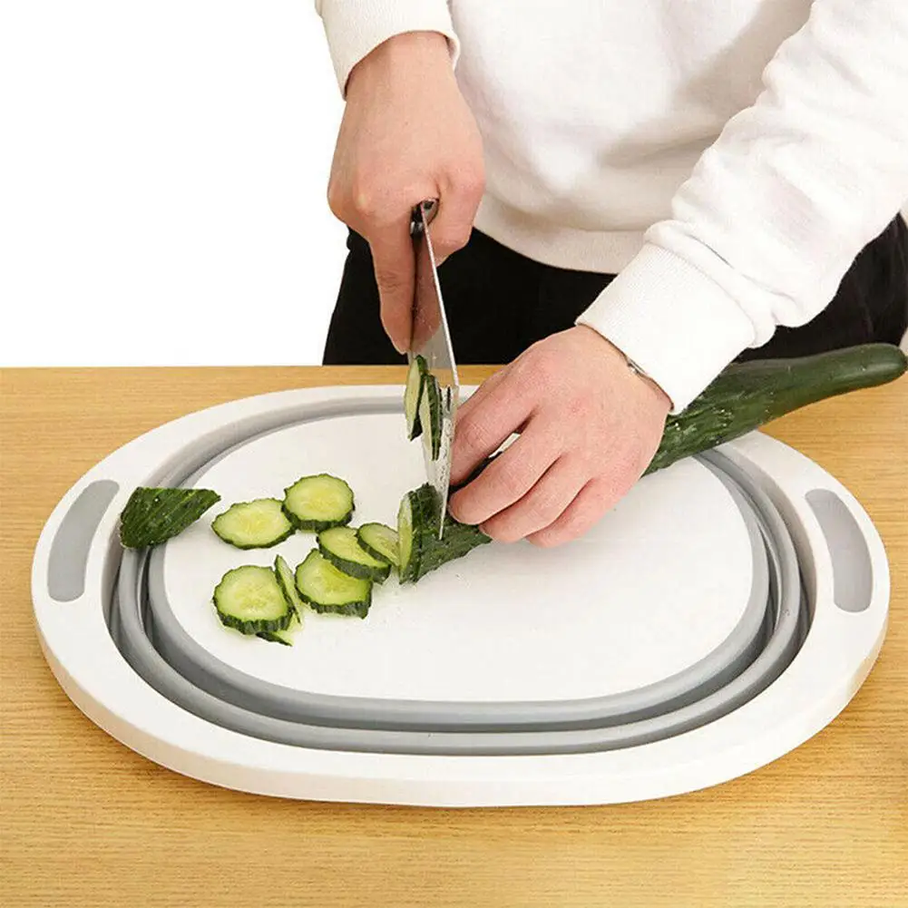 Kitchen Collapsible Cutting Board Multifunction Folding Chopping Blocks Dish Drain Tub With Draining Plug Fruit Washing Basket
Kitchen Collapsible Cutting Board Multifunction Folding Chopping Blocks Dish Drain Tub With Draining Plug Fruit Washing Basket