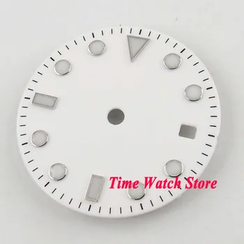 28.5mm no logo white dial luminous marks Watch Dial fit MIYOTA 8215 821A Mingzhu 2813 Automatic Movement D118
28.5mm no logo white dial luminous marks Watch Dial fit MIYOTA 8215 821A Mingzhu 2813 Automatic Movement D118