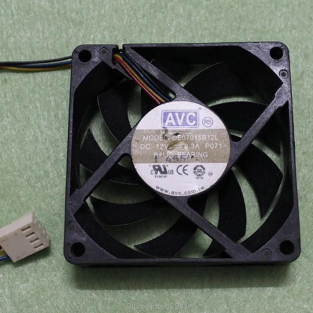 B184 AVC DE07015B12L 7015 70 мм x 15 шариковый подшипник ШИМ кулер вентилятор охлаждения 12 В 0.3A 4