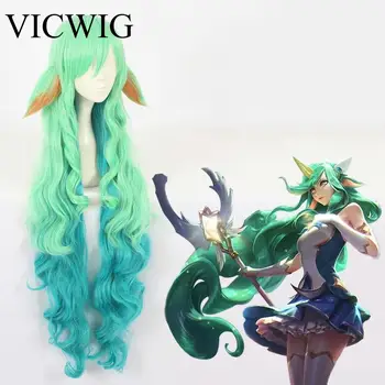 VICWIG League of Legends Soraka Cosplay Wig 110cm / 43.3 '' Long Green Gradient Blue Wig Wavy Curly Synthetic Hair
VICWIG League of Legends Soraka Cosplay Wig 110cm / 43.3 '' Long Green Gradient Blue Wig Wavy Curly Synthetic Hair