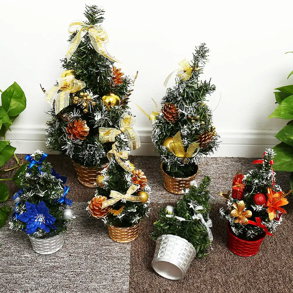mini artificial trees christmas decorations for home xmas gift
