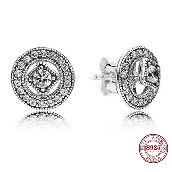 New Real 925 Sterling Silver Earring Vintage Allure With Crystal Studs Earrings For Women Wedding Gift Fashion Jewelry
New Real 925 Sterling Silver Earring Vintage Allure With Crystal Studs Earrings For Women Wedding Gift Fashion Jewelry