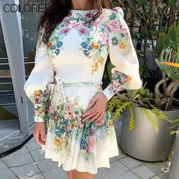 Autumn Women Elegant Floral Printed Dress 2020 Runway Designers O-neck Long Sleeve Mini Dress
Autumn Women Elegant Floral Printed Dress 2020 Runway Designers O-neck Long Sleeve Mini Dress