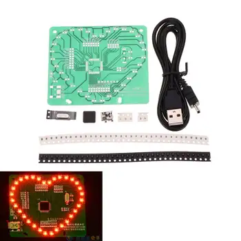Single Chip SMD Heart-shaped LED Light Flowing Light Kit Flashing Light DIY Electronic Welding Kit
Single Chip SMD Heart-shaped LED Light Flowing Light Kit Flashing Light DIY Electronic Welding Kit
