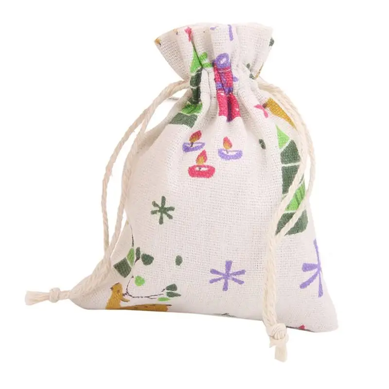 10pcs Christmas Drawstring Bags Natural Linen Jute Burlap Sack Pouch Drawstring Gift Bag Xmas Pattern Jewery Bag Wedding Favor
10pcs Christmas Drawstring Bags Natural Linen Jute Burlap Sack Pouch Drawstring Gift Bag Xmas Pattern Jewery Bag Wedding Favor