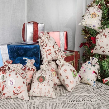 24Pcs Christmas Cloth Bags Advent Christmas Calendar Filling Yellow Linen Candy Bags Gift With 24 Numbers Stickers
24Pcs Christmas Cloth Bags Advent Christmas Calendar Filling Yellow Linen Candy Bags Gift With 24 Numbers Stickers