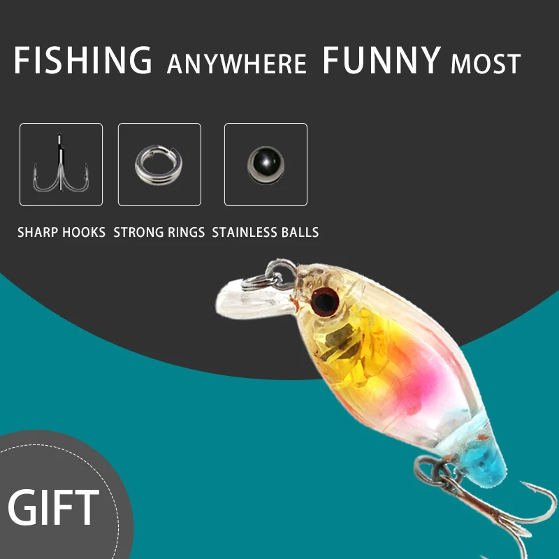 Thritop New Crankbait Fishing Lure 2G 35MM 5 Different Colors TP120 High Quality Hard Bait Bass Pike Professional Wobbler Tackle
Thritop New Crankbait Fishing Lure 2G 35MM 5 Different Colors TP120 High Quality Hard Bait Bass Pike Professional Wobbler Tackle