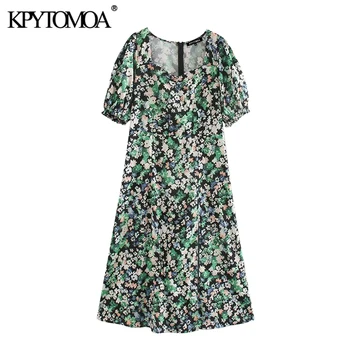 KPYTOMOA Women 2020 Chic Fashion Floral Print Midi Dress Vintage V Neck Short Sleeve Front Slit Female Dresses Vestidos Mujer
KPYTOMOA Women 2020 Chic Fashion Floral Print Midi Dress Vintage V Neck Short Sleeve Front Slit Female Dresses Vestidos Mujer