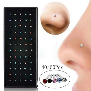 1/40/60 Pcs Stainless Steel Crystal Nose Ring Set Girl Surgical Nose Piercing Crystal Nose Stud Lot Body Jewelry
1/40/60 Pcs Stainless Steel Crystal Nose Ring Set Girl Surgical Nose Piercing Crystal Nose Stud Lot Body Jewelry