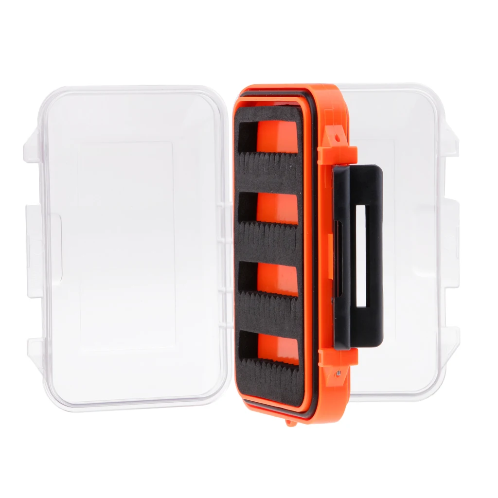 Fly Fishing Box 2 Sided Clear Case Waterproof Tough Holds Hundreds of Flies Fly Fishing Box 2 Sided Clear Case Waterproof Tough Holds Hundreds of Flies
