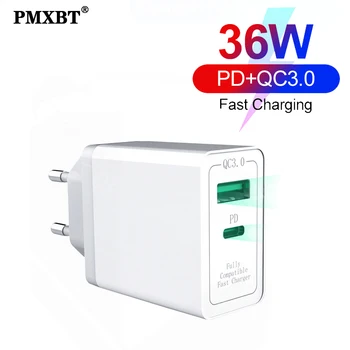 36W USB Charger Quick Charge 4.0 3.0 PD Fast Charger US EU UK Plug Phone Adapter Supercharger For iPhone 11 Xiaomi Huawei USBC
36W USB Charger Quick Charge 4.0 3.0 PD Fast Charger US EU UK Plug Phone Adapter Supercharger For iPhone 11 Xiaomi Huawei USBC