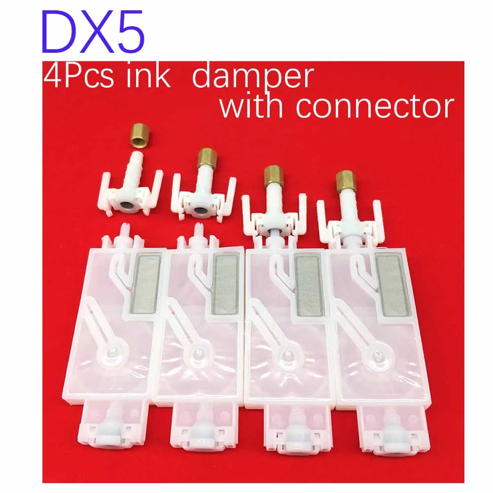 4PCS Dx5 ink damper with connector for mimaki jv33 jv5 cjv30 roland mutoh Galaxy Human wit-color dx5 print head dumper
4PCS Dx5 ink damper with connector for mimaki jv33 jv5 cjv30 roland mutoh Galaxy Human wit-color dx5 print head dumper