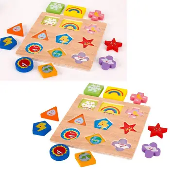 Hot Kids Wooden Paired Puzzle Color Geometrical Shape Early Learning Toys Intelligence Kids Early Educational Toys for Children
Hot Kids Wooden Paired Puzzle Color Geometrical Shape Early Learning Toys Intelligence Kids Early Educational Toys for Children