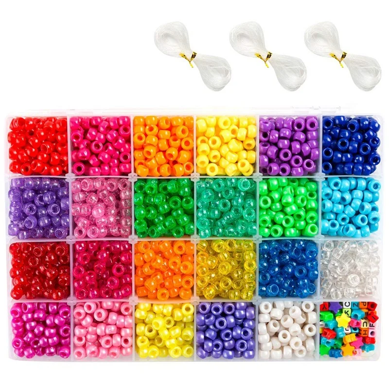 Pony Beads, 33,00 Pcs 9mm Pony Beads Set in 23 Colors with Letter Beads, Star Beads and Elastic String for Bracelet Jewelry Maki
Pony Beads, 33,00 Pcs 9mm Pony Beads Set in 23 Colors with Letter Beads, Star Beads and Elastic String for Bracelet Jewelry Maki