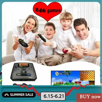 Retro 16Bit TV Video Arcade Game Console Joystick For SEGA Compatible Machine 246 In 1 Game Cassette Card Dual Wired Gamepads
Retro 16Bit TV Video Arcade Game Console Joystick For SEGA Compatible Machine 246 In 1 Game Cassette Card Dual Wired Gamepads