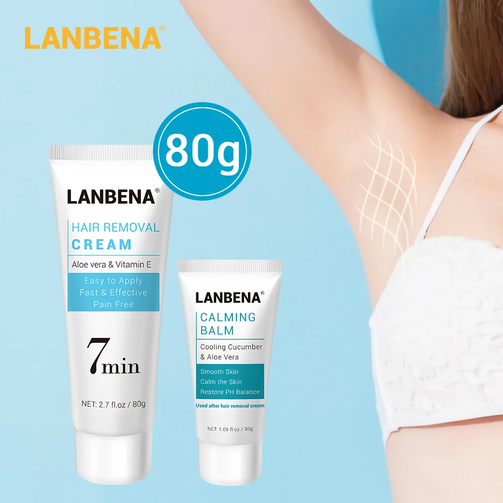 LANBENA Hair Removal Cream Painless Removal Depilation Calming Balm Gentle Effective Epilator Nourishing Repairing Body Cream
LANBENA Hair Removal Cream Painless Removal Depilation Calming Balm Gentle Effective Epilator Nourishing Repairing Body Cream