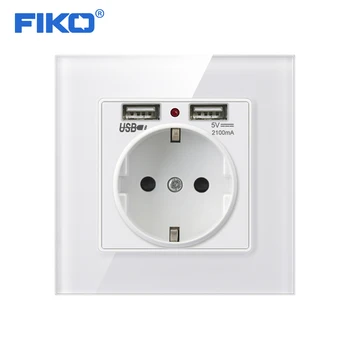 FIKO EU power socket ,socket with usb charging port 2.1A 16A crystal Glass Panel Russia Spain Wall Socket
FIKO EU power socket ,socket with usb charging port 2.1A 16A crystal Glass Panel Russia Spain Wall Socket