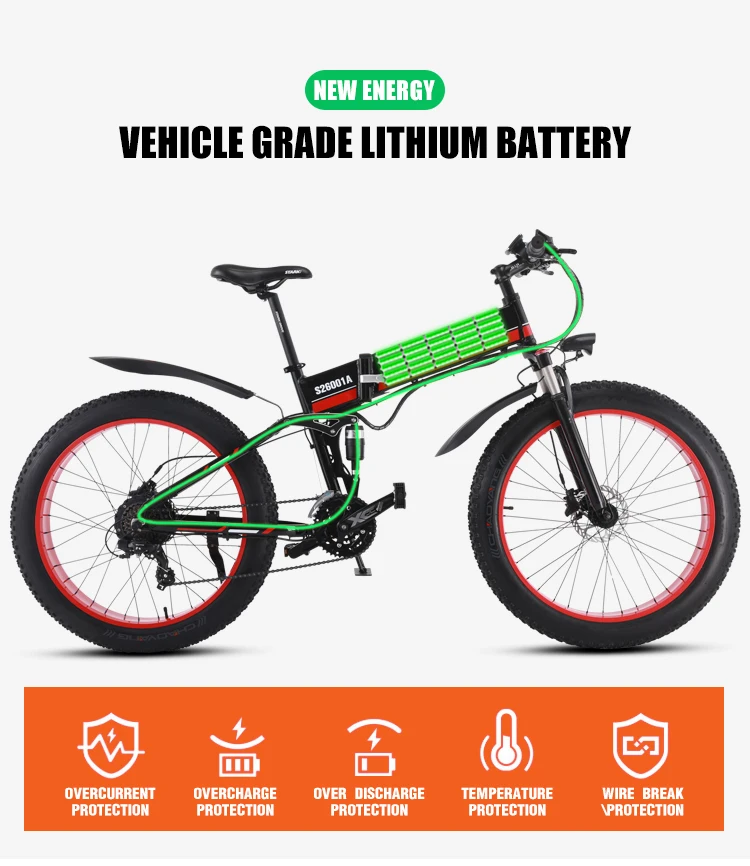 Perfect Electric bicycle 1000W Electric Beach Bike 4.0 Fat Tire Electric Bike  48V Mens Mountain Bike Snow E-bike 26inch Bicycle 10