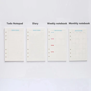 6 Holes Loose Leaf Notebook Spiral Planner Refill Inner Paper A5 A6 Pages Diary Weekly Monthly Plan To do List for Filofax
6 Holes Loose Leaf Notebook Spiral Planner Refill Inner Paper A5 A6 Pages Diary Weekly Monthly Plan To do List for Filofax