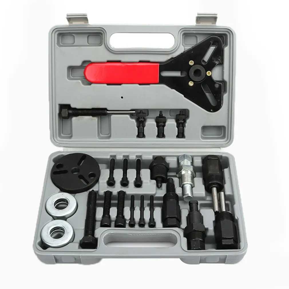 23pcs/set Compressor Clutch Hub Puller Remover Installer Tool Kit Auto Air Conditioning Repair Color Random | Инструменты
