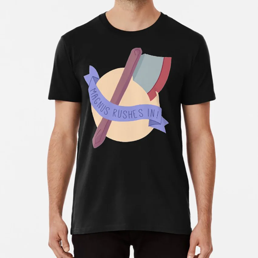 Magnus Rushes In T shirt magnus the adventure zone taz mcelroys burnsides|Футболки| |