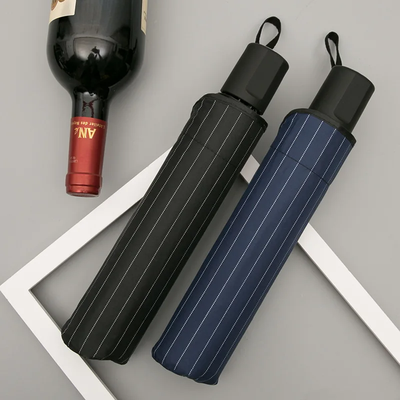 Striped Large Automatic Windproof Men's Umbrella Men's Fashion Folding Umbrella Ladies 10K Umbrella Black Coating UV
Striped Large Automatic Windproof Men's Umbrella Men's Fashion Folding Umbrella Ladies 10K Umbrella Black Coating UV