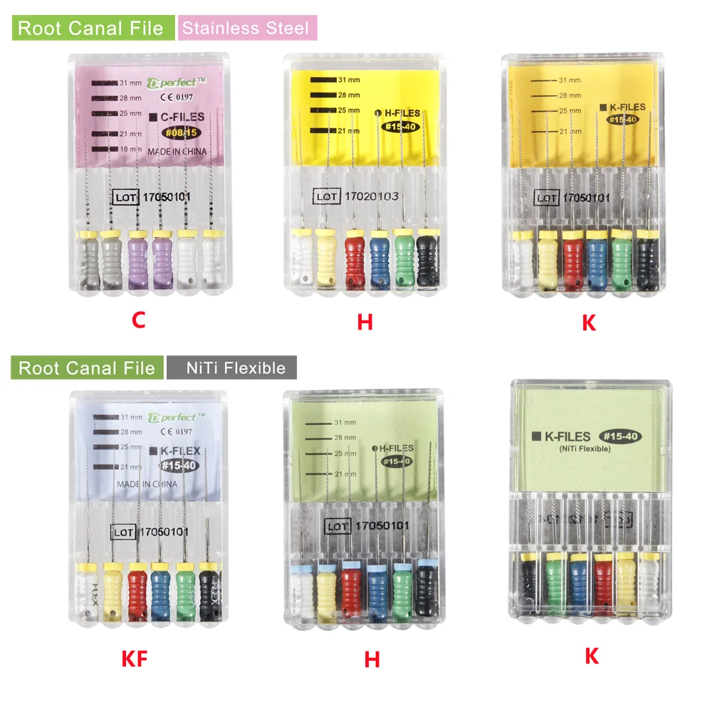 1/5/10 Pack Dental Hand Use Flexible NITI Stainless Steel Material Root Canal Endodontics C/H/K-Files/K-Flex 08-15#/15-40# 25mm
1/5/10 Pack Dental Hand Use Flexible NITI Stainless Steel Material Root Canal Endodontics C/H/K-Files/K-Flex 08-15#/15-40# 25mm