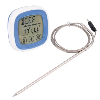 BBQ Thermometer With touch LED Control Electronic Thermometer Timer Barbecue Kitchen Food Thermometer Waterproof Probe
BBQ Thermometer With touch LED Control Electronic Thermometer Timer Barbecue Kitchen Food Thermometer Waterproof Probe