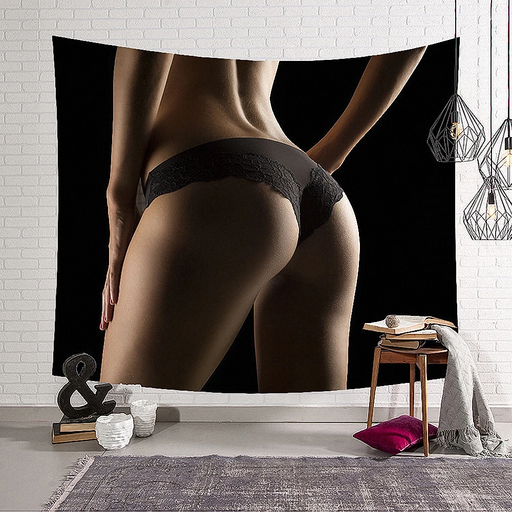 

Bad girl background mural Sexy Buttocks Tapestry Wall Hanging Blanket Home Decor Wall Cloth Window Tapestries Wall Carpet K08