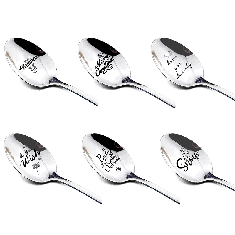 1PCS Stainless Steel Christmas Soup Spoons MERRY Christmas Tableware Decoration Table Xmas Decor for Home Noel Gift Navidad
1PCS Stainless Steel Christmas Soup Spoons MERRY Christmas Tableware Decoration Table Xmas Decor for Home Noel Gift Navidad