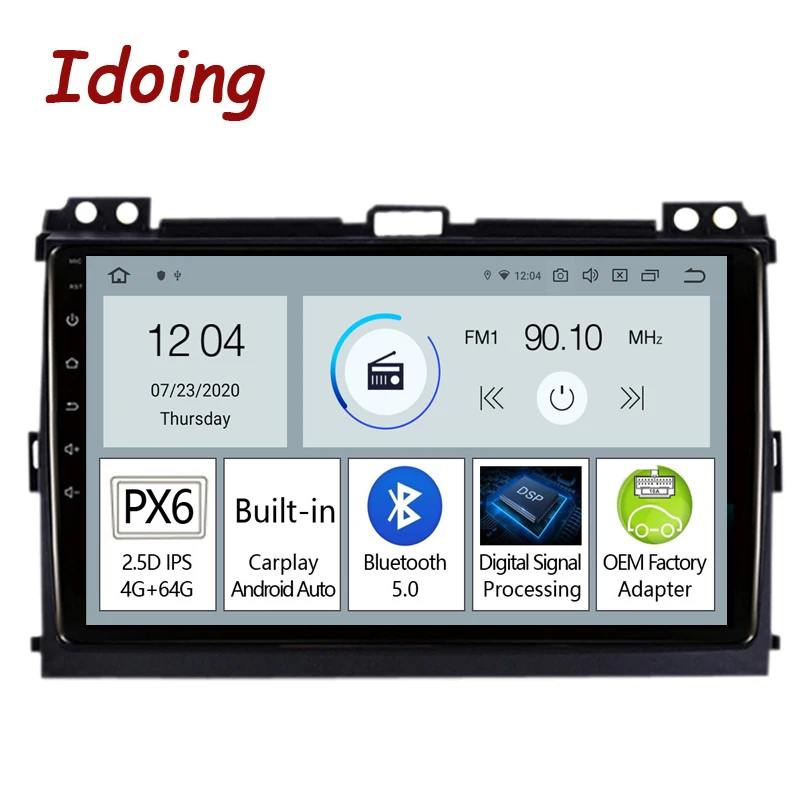 Idoing 9 "Android11Car радио плеер для Toyota-Land Cruiser Prado 3 J120 2004-2009 GPS навигация головное устройство Plug And Play No 2din
Idoing 9 "Android11Car радио плеер для Toyota-Land Cruiser Prado 3 J120 2004-2009 GPS навигация головное устройство Plug And Play No 2din