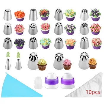 31pcs Russian Tulip Icing Piping Nozzles Pastry Cream Tips Stainless Steel Pastry Nozzles Confectionery Tool Baking Pastry Bag
31pcs Russian Tulip Icing Piping Nozzles Pastry Cream Tips Stainless Steel Pastry Nozzles Confectionery Tool Baking Pastry Bag