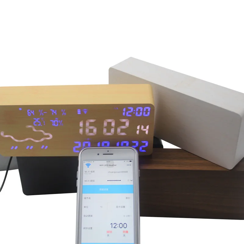 Manufacturers Direct Selling Creative Smart China Meteorological Press Alarm Clock Multi-functional WiFi Weather Clock Mute Fash
Manufacturers Direct Selling Creative Smart China Meteorological Press Alarm Clock Multi-functional WiFi Weather Clock Mute Fash