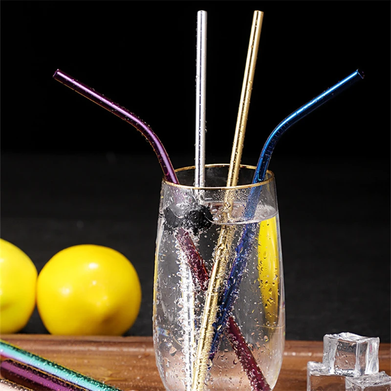 Beverage Straws 304 Stainless Steel Cold Drinking Curved Straight Long Straw With Brush Drinkware Bar Party Cups Accessories
Beverage Straws 304 Stainless Steel Cold Drinking Curved Straight Long Straw With Brush Drinkware Bar Party Cups Accessories