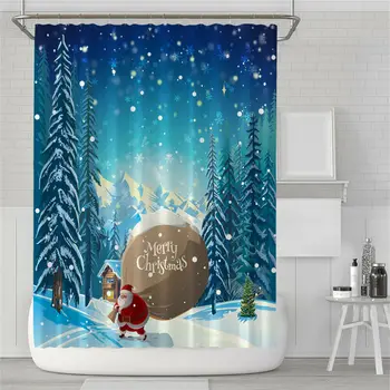 Polyester Snow Night Waterproof Shower Curtain
Polyester Snow Night Waterproof Shower Curtain