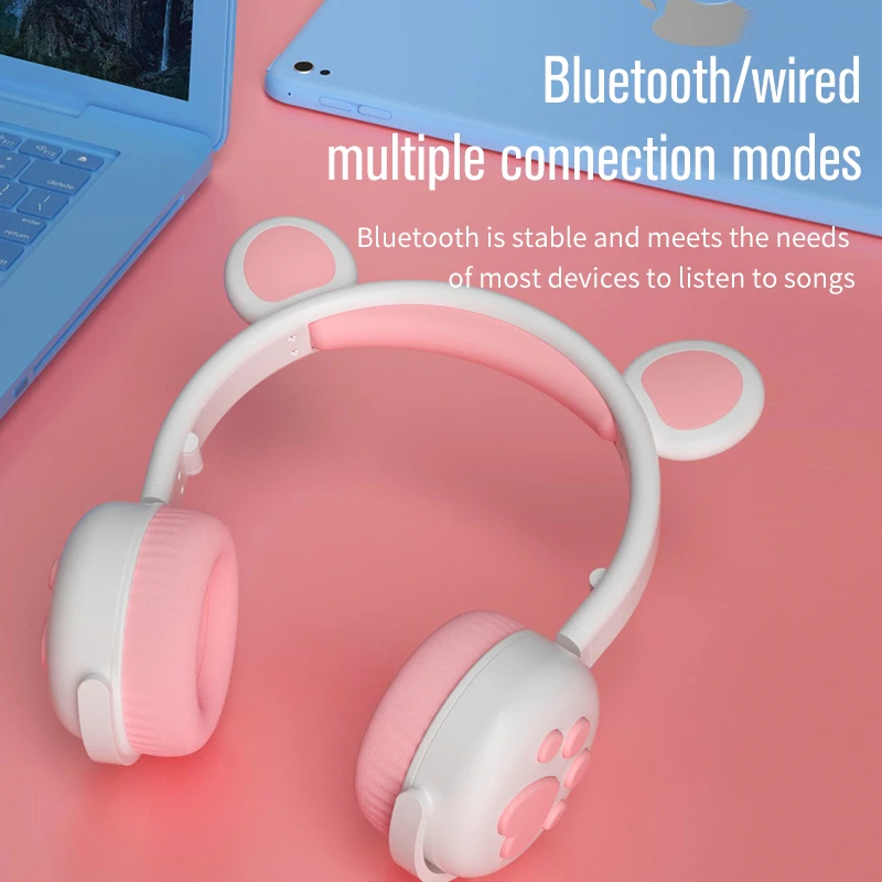 Bluetooth Headphones Glowing Cute LED Cat Bear Paw Headset for Girls Boys Kids Children Gift Earphones Wireless HIFI Stereo Bass
Bluetooth Headphones Glowing Cute LED Cat Bear Paw Headset for Girls Boys Kids Children Gift Earphones Wireless HIFI Stereo Bass