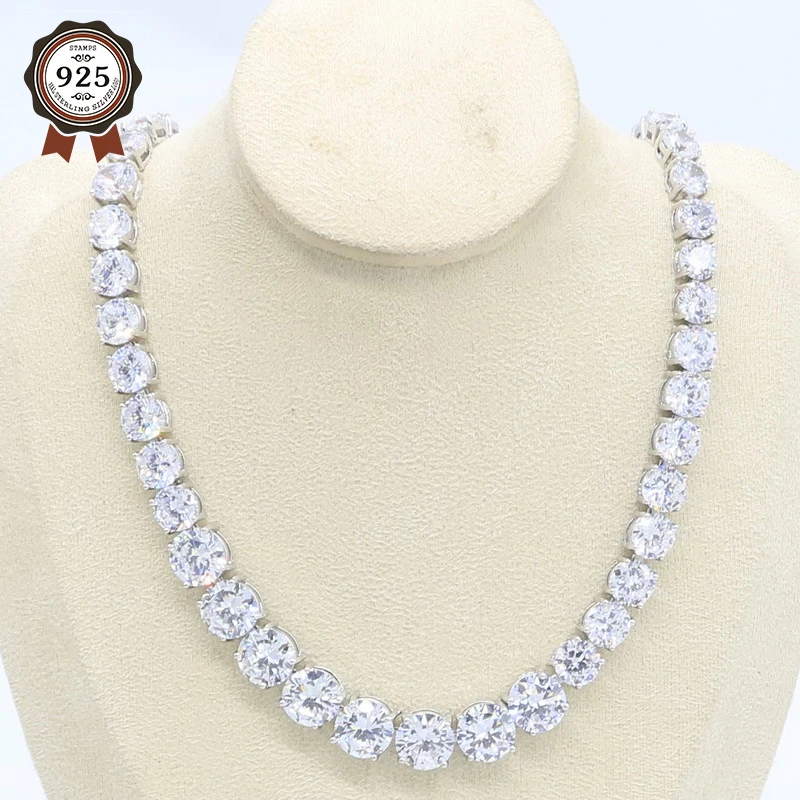 Classic 925 Silver Necklace for Women Round White Zircon Wedding Bridal Jewelry Free Gift Box 45cm
Classic 925 Silver Necklace for Women Round White Zircon Wedding Bridal Jewelry Free Gift Box 45cm