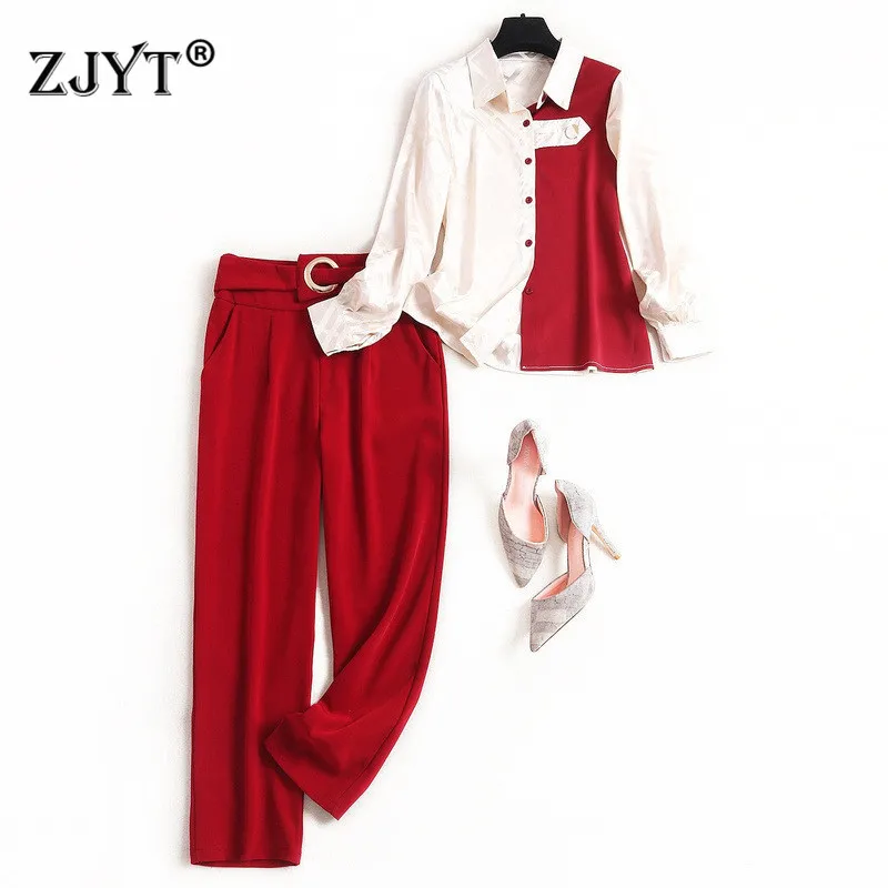 2020 New Spring Lady Office Outfits Women Long Sleeve Color Block Patchwork Top and Pants 2Piece Suit Set
2020 New Spring Lady Office Outfits Women Long Sleeve Color Block Patchwork Top and Pants 2Piece Suit Set