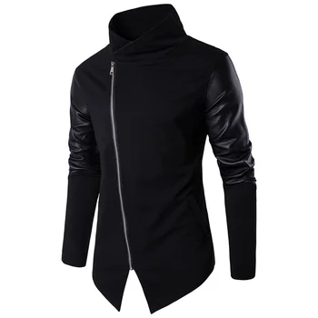 Spring New Stand Collar Slim Knit Sweater Leather Knit Sweater Cotton Mens Sweaters Men Clothes Ropa De Hombre 2020 
Spring New Stand Collar Slim Knit Sweater Leather Knit Sweater Cotton Mens Sweaters Men Clothes Ropa De Hombre 2020