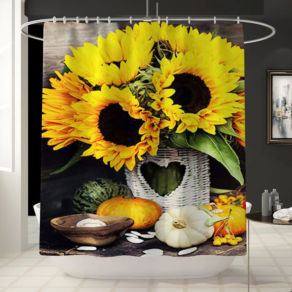 4PCS/Set Sunflower Printed Pattern Non Slip Polyester Toilet Seat Cover Mat Set Floor Rugs Shower Curtain Bathroom Accessories
4PCS/Set Sunflower Printed Pattern Non Slip Polyester Toilet Seat Cover Mat Set Floor Rugs Shower Curtain Bathroom Accessories