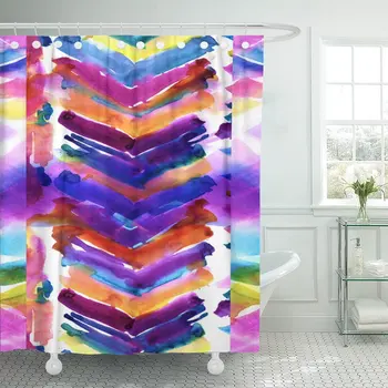 Border Watercolour Paint Neon Pattern Geometric Zigzag Stripes Aquarelle Shower Curtain Waterproof Polyester Fabric 72 x 78
Border Watercolour Paint Neon Pattern Geometric Zigzag Stripes Aquarelle Shower Curtain Waterproof Polyester Fabric 72 x 78