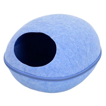 Dog Cat Bed Cave Sleeping Bag Zipper Egg Shape Felt Cloth Pet House Nest Cat Basket Products for Cats Animals Supplies Blue 
Dog Cat Bed Cave Sleeping Bag Zipper Egg Shape Felt Cloth Pet House Nest Cat Basket Products for Cats Animals Supplies Blue